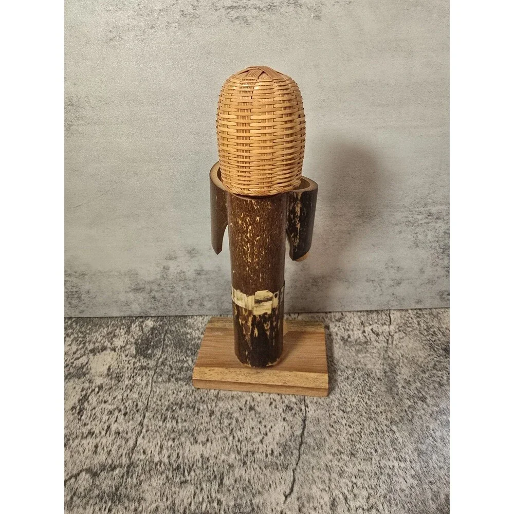 Vintage Bamboo Komosu Doll ~ Souvenir from Japan Kokeshi